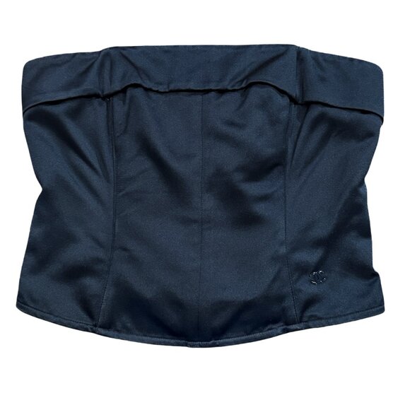 Chanel C08 Navy Blue Silk Satin Corset Top - Picture 6 of 13